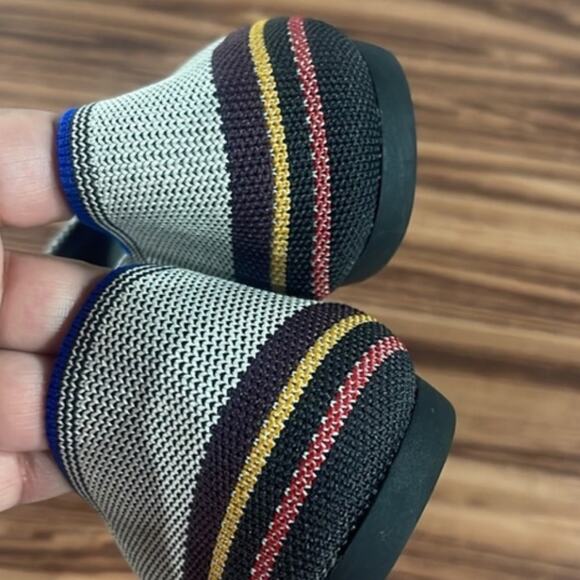 Rothy’s the point retired inverse striped size 9.5 woman’s flat shoes - Picture 9 of 12